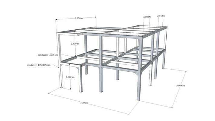 estructura casa dos pisos | 3D Warehouse